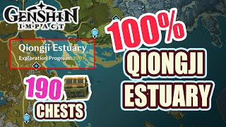 How to Qiongji Estuary 100 Exploration ⭐ ALL CHESTS GUIDE 【 Genshin Impact 】 [upl. by Yuji]