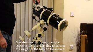 Skywatcher 150p Telescope Intro and EQ32 setup [upl. by Shirlee319]