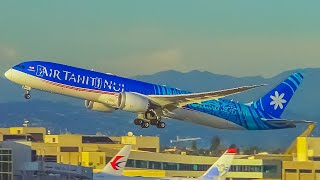 4K Beautiful Evening Departures from Los Angeles International Airport [upl. by Brunhilde]