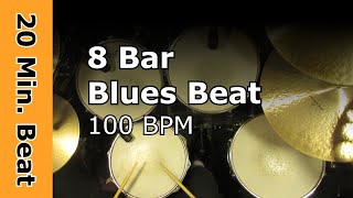 Eight Bar Blues Drum Loop 100 BPM [upl. by Hunfredo]