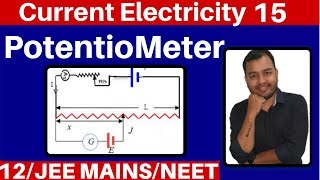 Current Electricity 15  PotentioMeter Measurement of EMF of Cell and internal resistance of Cell [upl. by Sherri]