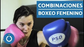 COMBINACIONES de boxeo PARA PRINCIPIANTES  BOXEO FEMENINO [upl. by Korfonta]