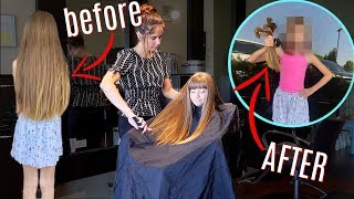 8yr old DONATES over 15 INCHES of hair [upl. by Aihtenyc]