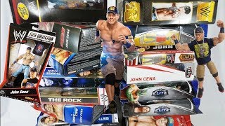 MASSIVE RARE WWE JOHN CENA ELITE FIGURES UNBOXING  MORE [upl. by Eadie]