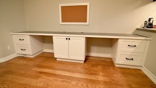 A Desk Built for Two Custom Built in Desk [upl. by Haem]