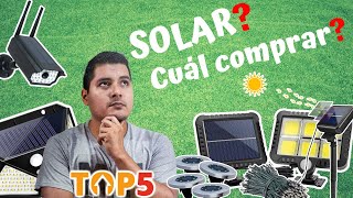 💡 LAMPARAS SOLARES 🌞 Las 5 OPCIONES LED para EXTERIORES [upl. by Grane]