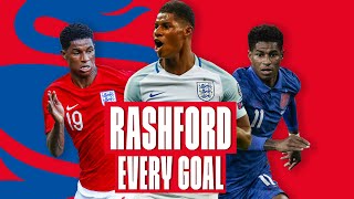 Every Marcus Rashford Goal for England 🦁 All Goals So Far  England [upl. by Etteraj346]