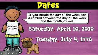 Commas in dates [upl. by Fenny]