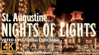 St Augustines NIGHTS OF LIGHTS  Christmas Light Show [upl. by Eniamerej]