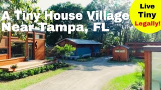 An Escape Tiny House Community Built Near Tampa Florida [upl. by Oiluig527]