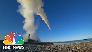 Russia Tests Supersonic AntiShip Missiles  NBC News [upl. by Llemmart103]