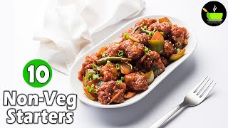 10 NonVeg Starters Ideas  Appetizers  Indian NonVeg Dish Recipes [upl. by Mariette494]