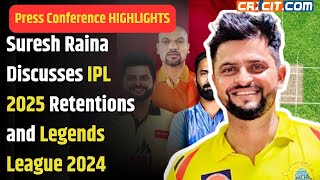 Suresh Raina Discusses IPL 2025 Retentions and Legends League 2024  Full Interview [upl. by Dorey826]