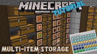 Automatic multi item storage system for Minecraft Bedrock Edition [upl. by Emmanuel]