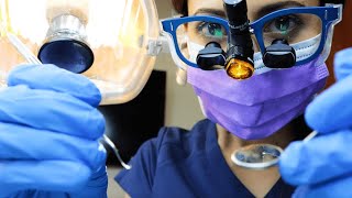 ASMR Teeth Cleaning Gloves Scraping amp Polishing [upl. by Ernestus]