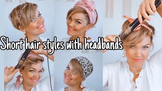 5 Headband styles for short hair [upl. by Alletnahs]