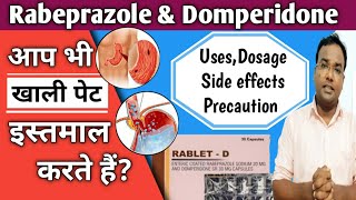 Rablet d capsule UsesDosageSide effectsPrecautionRabeprazole and domperidone capsule [upl. by Naahs496]