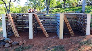 PALLET COMPOST BINS  Building Our Homestead [upl. by So583]