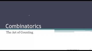 Introduction to Combinatorics [upl. by Etteniotnna180]