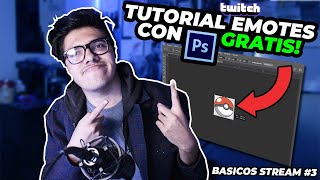 COMO HACER EMOTES PARA TWITCH EN PHOTOSHOP GRATIS  Basicos Stream 3  UrbVic Gaming [upl. by Kachine106]