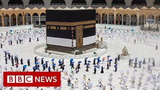 Coronavirus Scaled back Hajj pilgrimage begins in Saudi Arabia  BBC News [upl. by Ecirum]