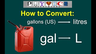 EASY How to Convert Gallons to Litres gal to L [upl. by Zhang]