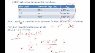 XRD Xray diffraction worked example problem [upl. by Zacharie]