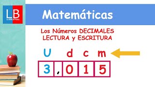 Los Números DECIMALES LECTURA y ESCRITURA ✔👩‍🏫 PRIMARIA [upl. by Illa91]