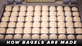 How Bagels Are Made • Tasty [upl. by Ecertap]