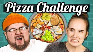 PIZZA CHALLENGE Gross Toppings  College Kids Vs Food [upl. by Thomajan460]