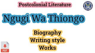 Writing style of Ngugi Wa Thiongo [upl. by Trotter]