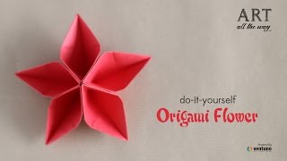 How to Fold  Origami Flower  Do It Yourself [upl. by Anot]