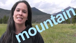 How to Say MOUNTAIN and SENTENCE  American English [upl. by Yniatirb]