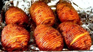 How to make HASSELBACK POTATOES recipe Baked Potato [upl. by Enirahtac628]