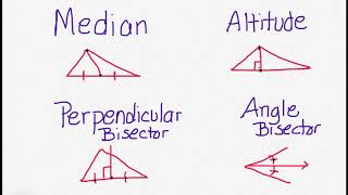 Median Altitude Perpendicular amp Angle Bisectors [upl. by Bashemeth96]