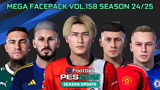 MEGA FACEPACK VOL158 SEASON 2425  PES 2021 SMOKEPATCH amp INFERNO PATCH [upl. by Araic]