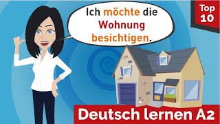 Deutsch lernen A2  Ich möchte die Wohnung besichtigen Wann haben Sie einen Termin frei [upl. by Rednaxela]