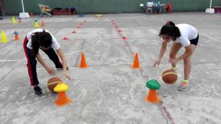 Educación Física Circuito Basquetbol 04 [upl. by Enymsaj]