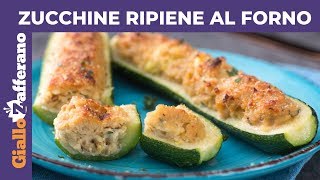 ZUCCHINE RIPIENE AL FORNO senza carne [upl. by Denn]