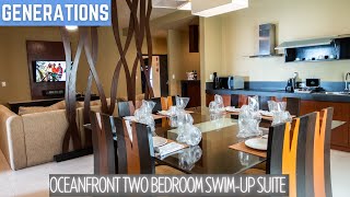 Oceanfront 2 Bedroom Swim Up Suite ROOM TOUR  Generations Riviera Maya  Mexico 2021 [upl. by Clementina]