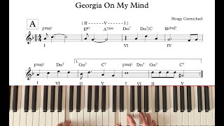 Georgia On My Mind H Carmichael Tutorial amp Analysis  The Jazz Pursuit [upl. by Lareena914]