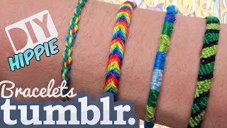 DIY 18 Friendship Bracelets 4 modelos fáceis pulseira da amizadehippie [upl. by Belda]