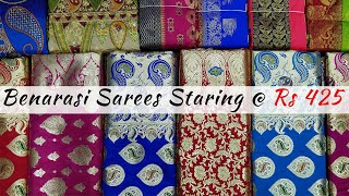 Banarasi Sarees Starting  Rs 425  Burra Bazar  Kolkata [upl. by Raddi905]