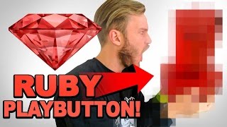 THE RUBY PLAYBUTTON  YouTube 50 Mil Sub Reward Unbox [upl. by Annayr]