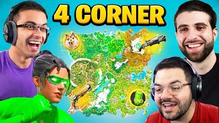 The 4 CORNER CHALLENGE in Fortnite Season 2 [upl. by Enivid73]