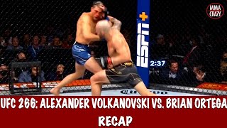 UFC 266 Alexander Volkanovski vs Brian Ortega Recap [upl. by Anna]