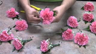 Houston Florist DIY Boutonniere with Carnations [upl. by Lawler251]