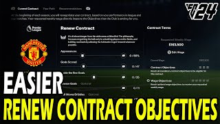 How to Make Renew Contract Objectives Easier in EA FC 24 Player Career Mode [upl. by Lain272]