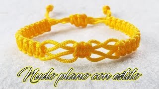 COMO HACER ESTA HERMOSA PULSERA DE HILO NUDO PLANO  TUTORIAL DIY [upl. by Niarbo]