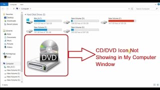 How to Fix CDDVD Icon Not Showing in My Computer Window [upl. by Asela]